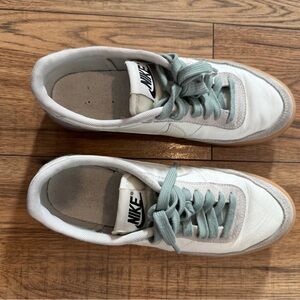 Nike White and Teal Sneakers